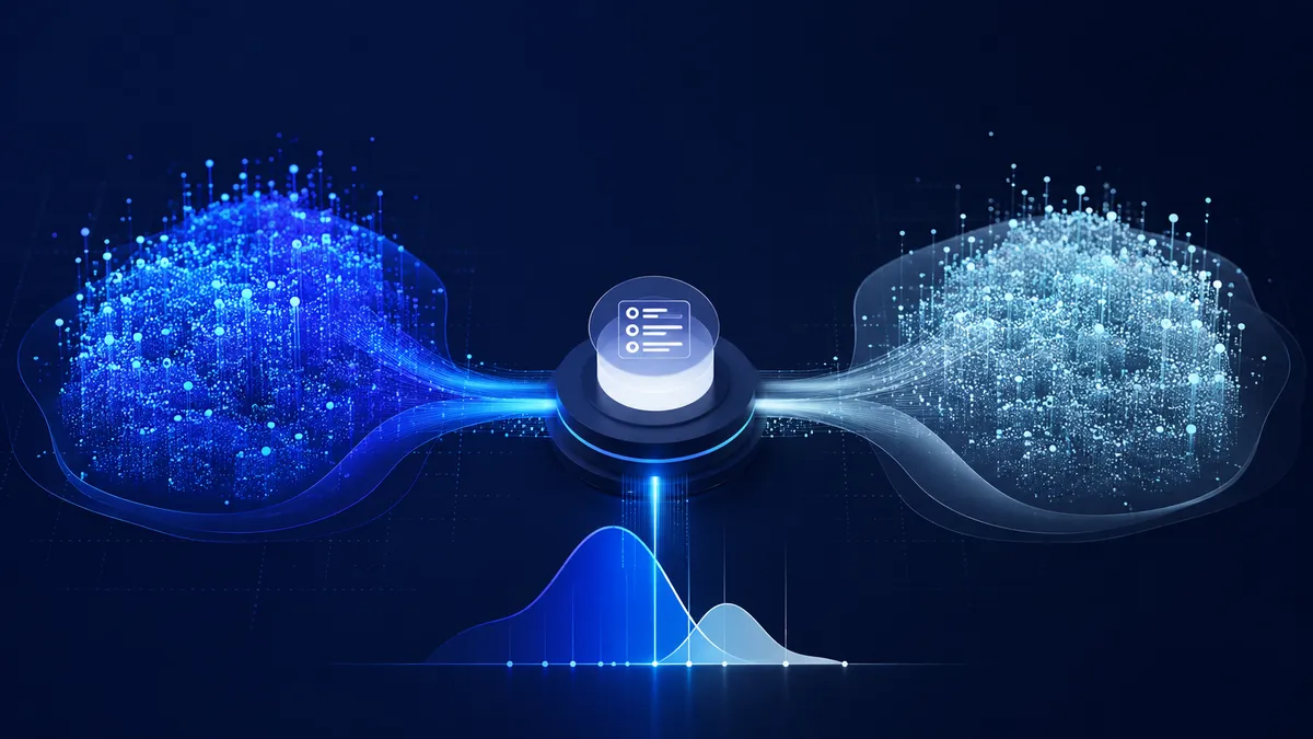 Abstract exposed and control audience groups connected by an advertising measurement signal.